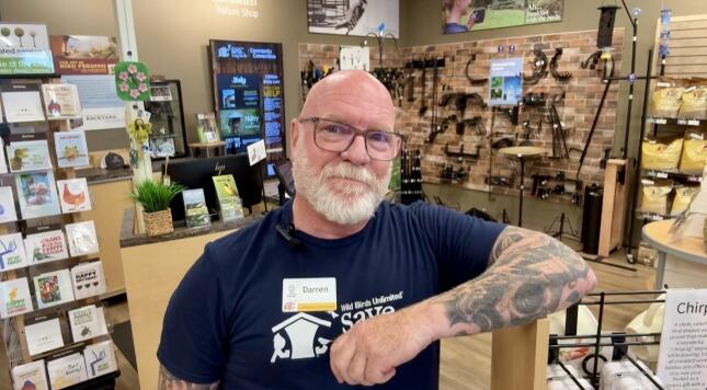 Darren Ullmann inside his Wild Birds Unlimited store